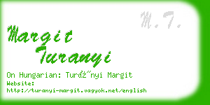 margit turanyi business card